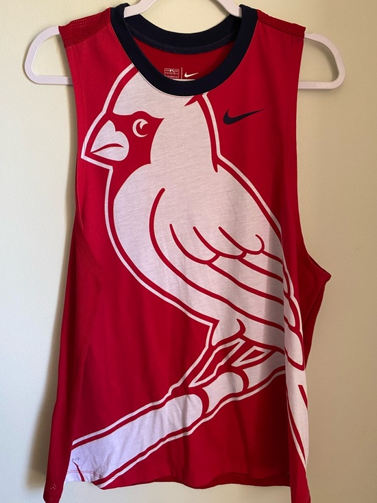 Nike Other - Nike Red and White St. Louis Cardinals Baseball Graphic Tank Top